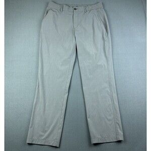 1764 Golf Pants Mens 34 Gray Lightweight Performance Stretch Chino Athletic